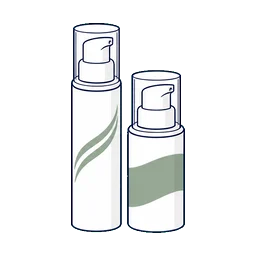 Airless Bottles Lotions cosmetic packaging application icon