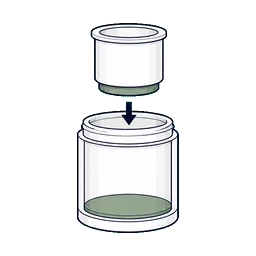 Airless Jars Creams cosmetic packaging application icon