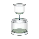 Airless Jars Function Sampling packaging benefit icon