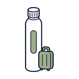 Aluminum Bottles Refillable Personal Care cosmetic packaging application icon