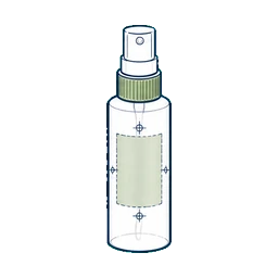 Fine Mist Pump Bottles Logo Printing on Bottle customization option icon