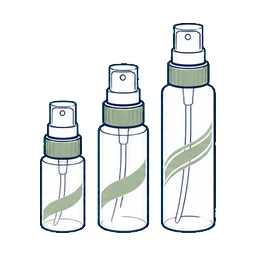 Fine Mist Pump Bottles Capacity Range packaging benefit icon
