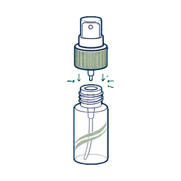 Fine Mist Pump Bottles Pump Neck Fit packaging benefit icon