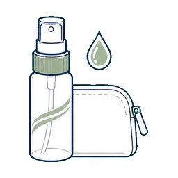 Fine Mist Pump Bottles Travel Skincare Ready packaging benefit icon