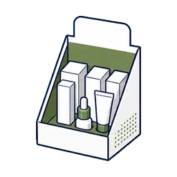 Carton and Set Box Packaging Sample and Travel Kits cosmetic packaging application icon