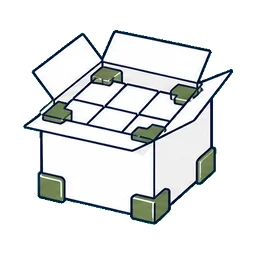 Carton and Set Box Packaging Approve White Mockup project process icon