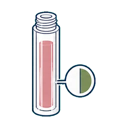 Lip Gloss Packaging Wiper and stopper customization option icon