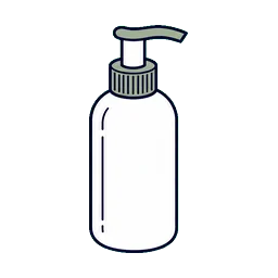 Plastic Bottles Hair Care cosmetic packaging application icon