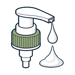 Pumps Serum cosmetic packaging application icon