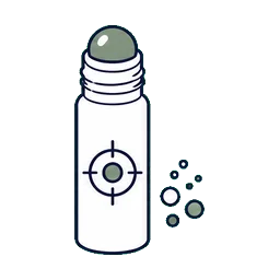 Roll-on Packaging Spot treatment cosmetic packaging application icon