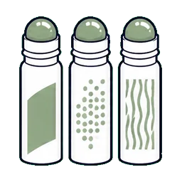 Roll-on Packaging Metallic trim customization option icon