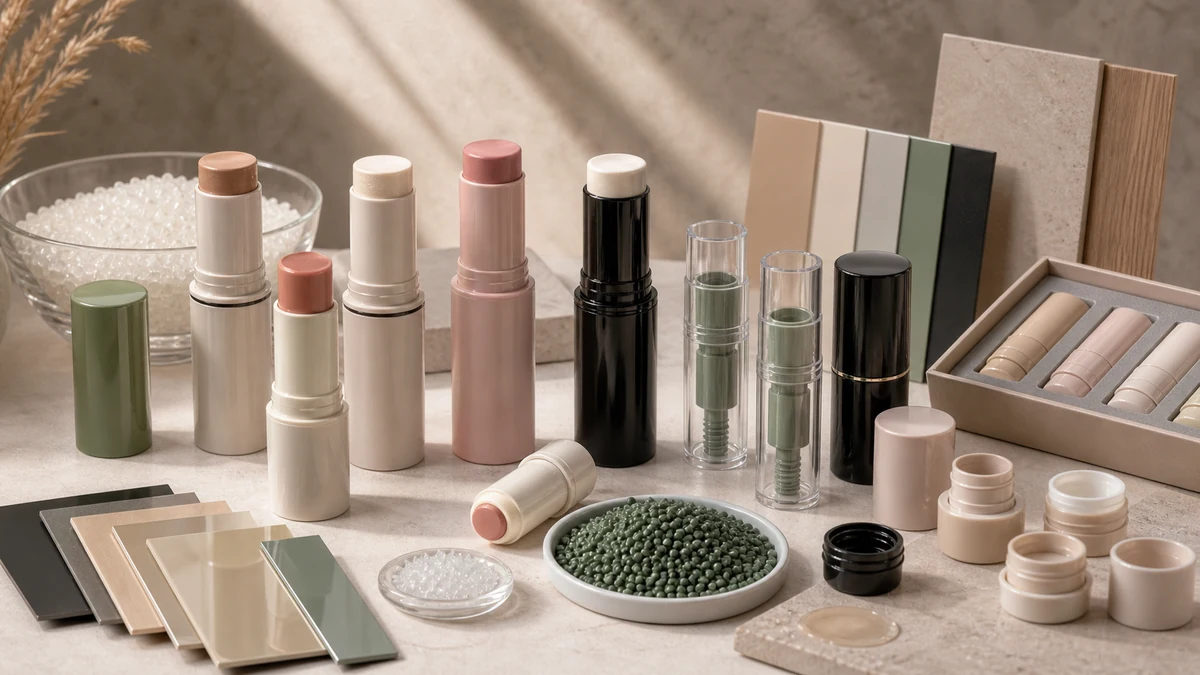 Beauty Stick Packaging Trends  Refill, PCR and Sampling Checks product samples with packaging components and procurement revi