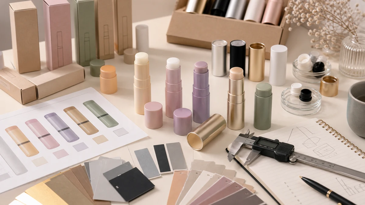 Buy Beauty Stick Packaging  Supplier Checks Before Sampling product samples with packaging components and procurement review 