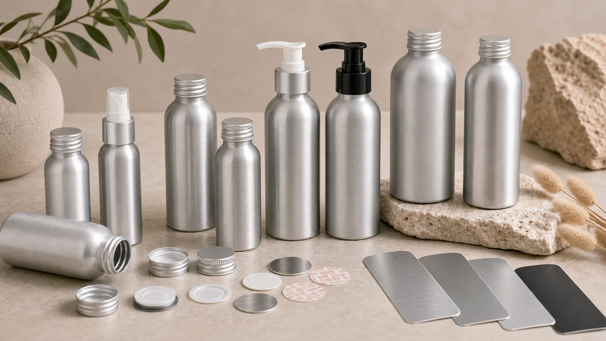 Aluminum Bottle for Skincare Packaging  Protection and Finish Guide product samples with packaging components and procurement