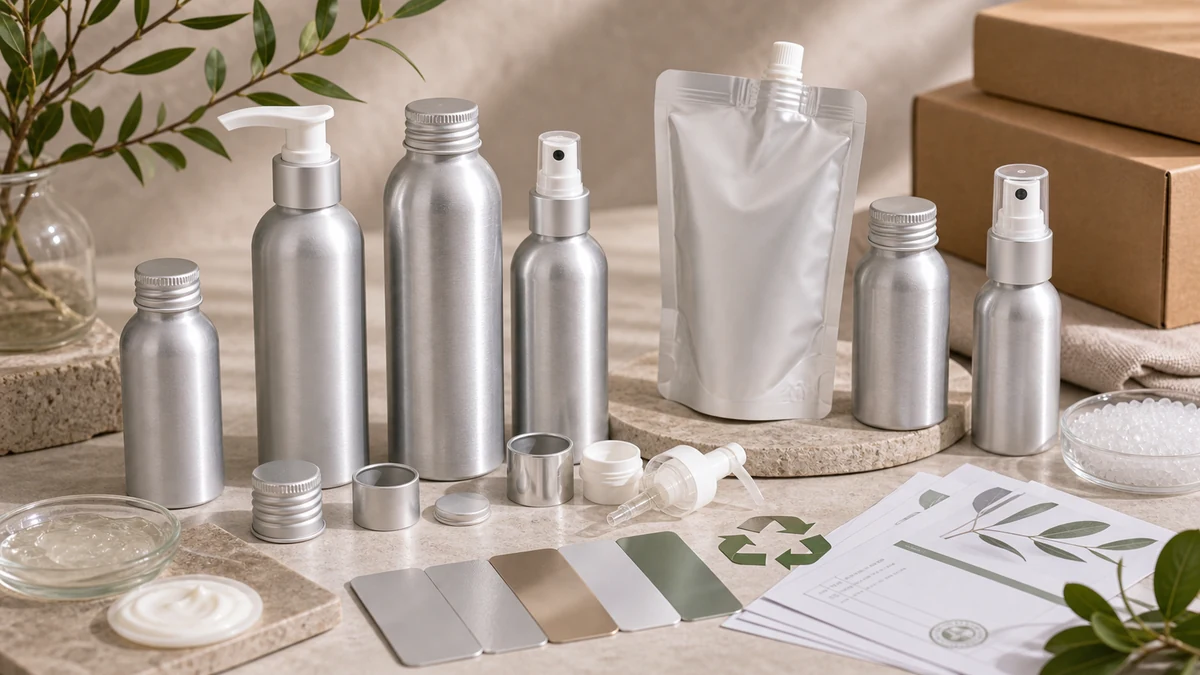 Aluminum Bottles for Skincare  Materials, Closures and MOQ product samples with packaging components and procurement review m