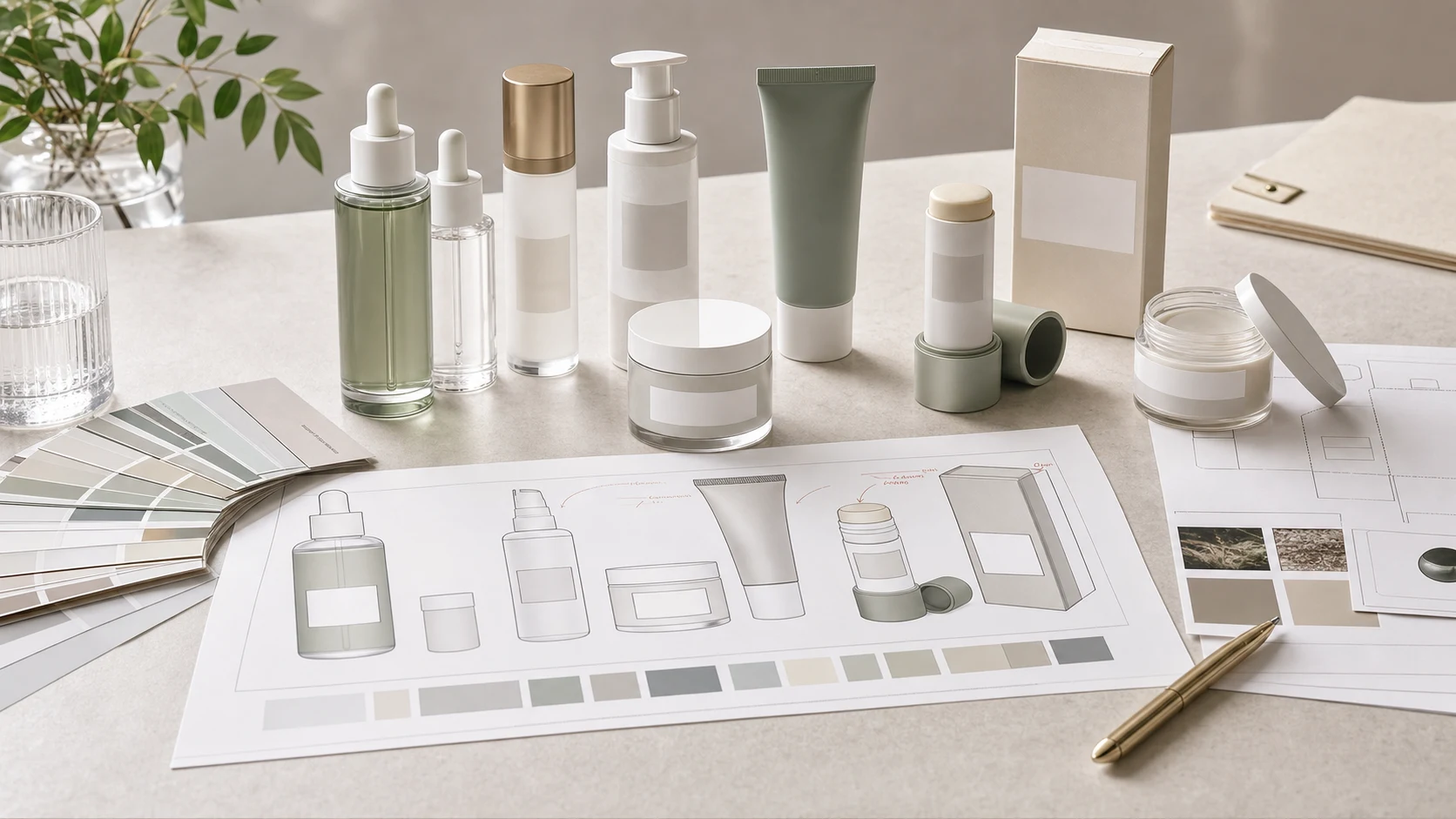 Cosmetic packaging artwork proof review