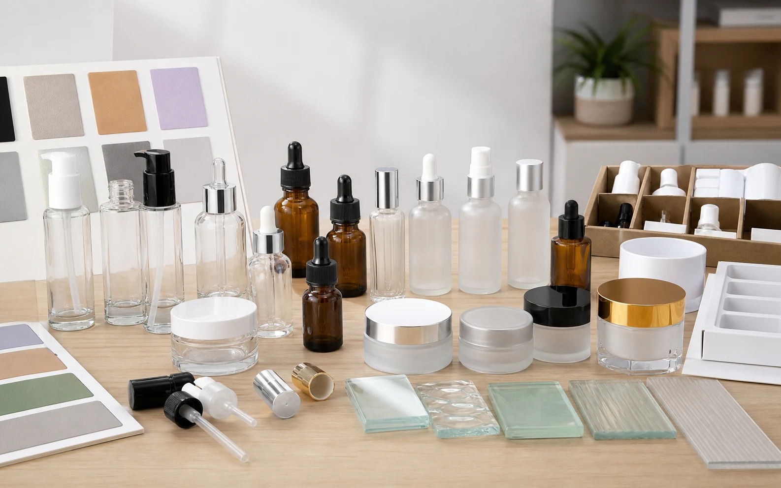 Cosmetic glass bottles and jars for glass packaging material guide